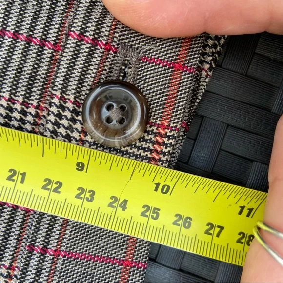 NEXT Women’s Check Plaid Trousers Sz 10 Petite Short Ankle Grazer Tartan Stretch - Picture 9 of 9